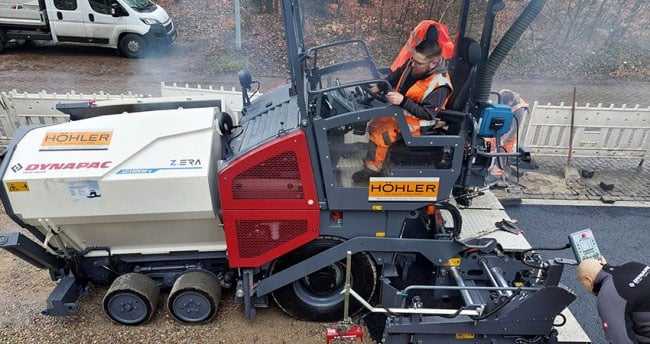 Successful Deployment of the First Fully Electric Road Paver in Germany.